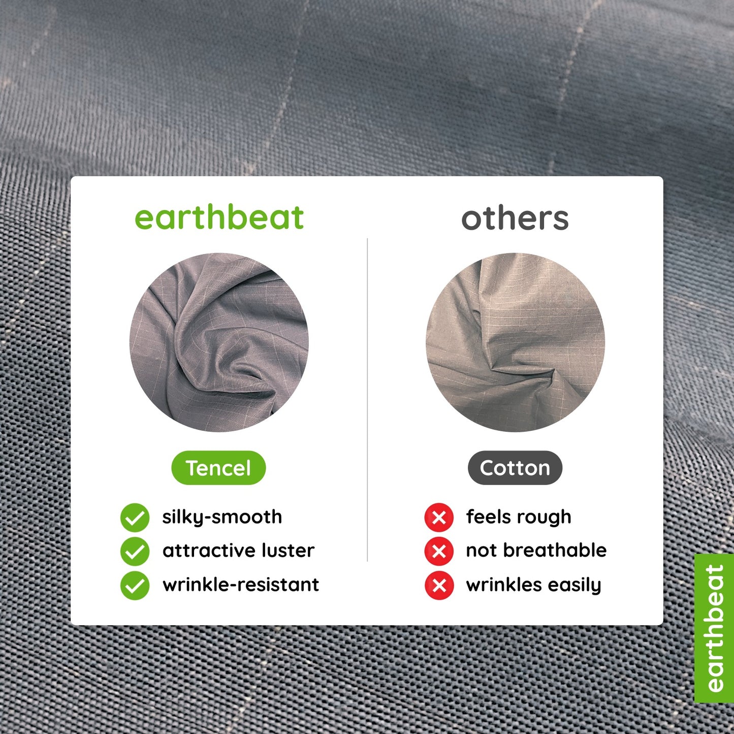 earthbeat Classic Earthing Pillowcase, Tencel