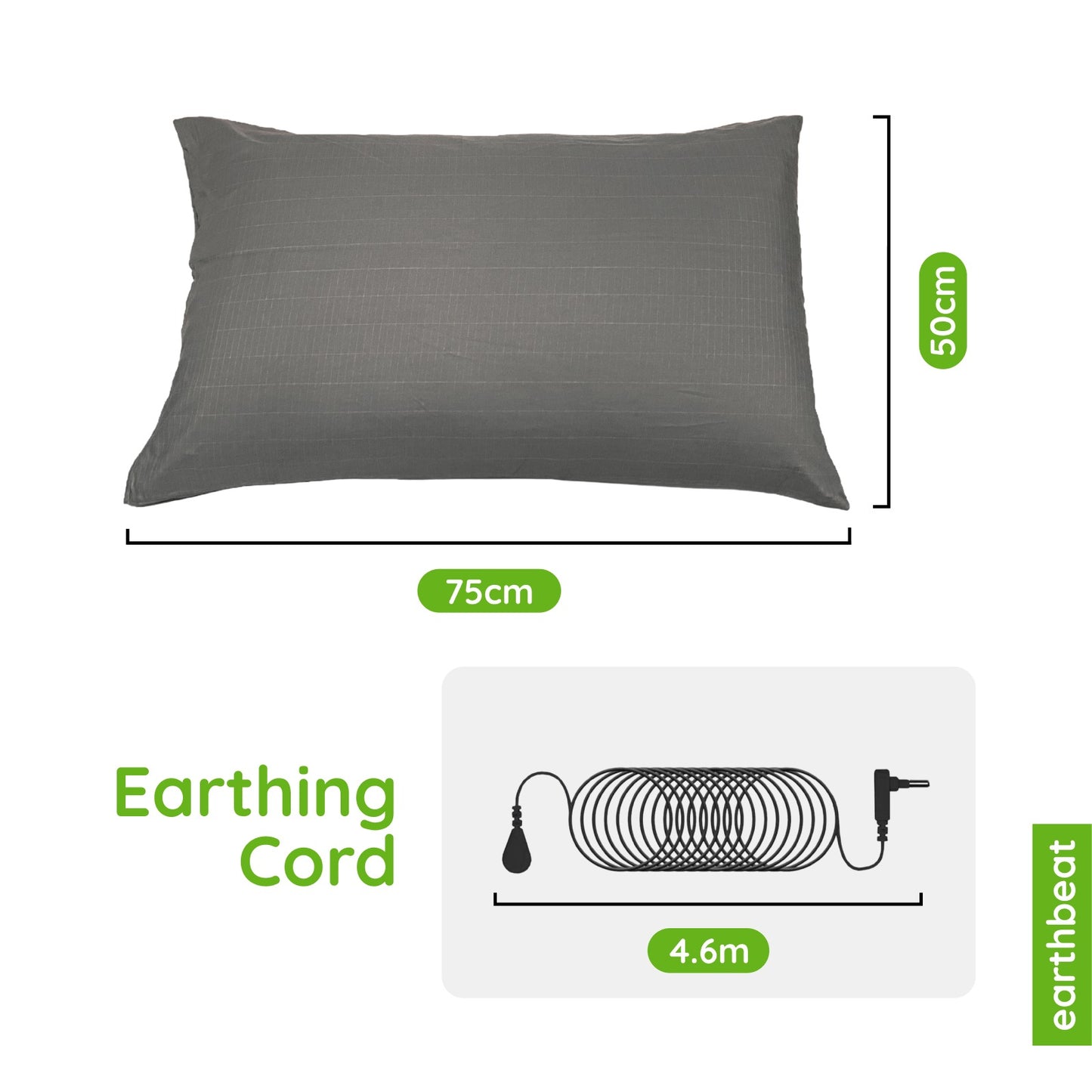 earthbeat Classic Earthing Pillowcase, Tencel
