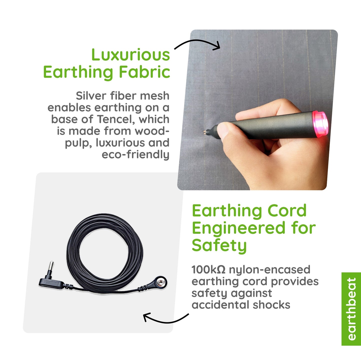 earthbeat Classic Earthing Pillowcase, Tencel