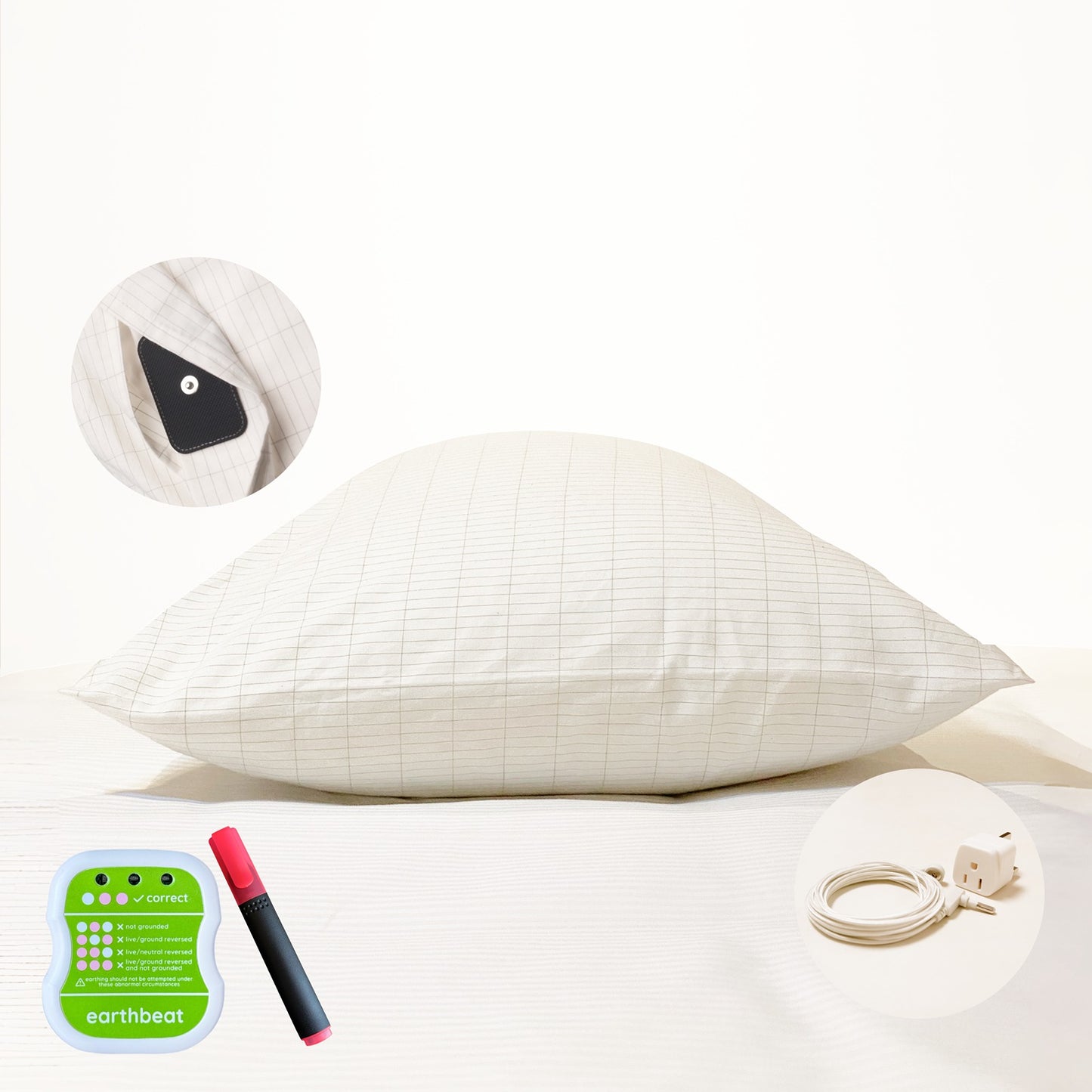 earthbeat Dye-Free Earthing Pillowcase