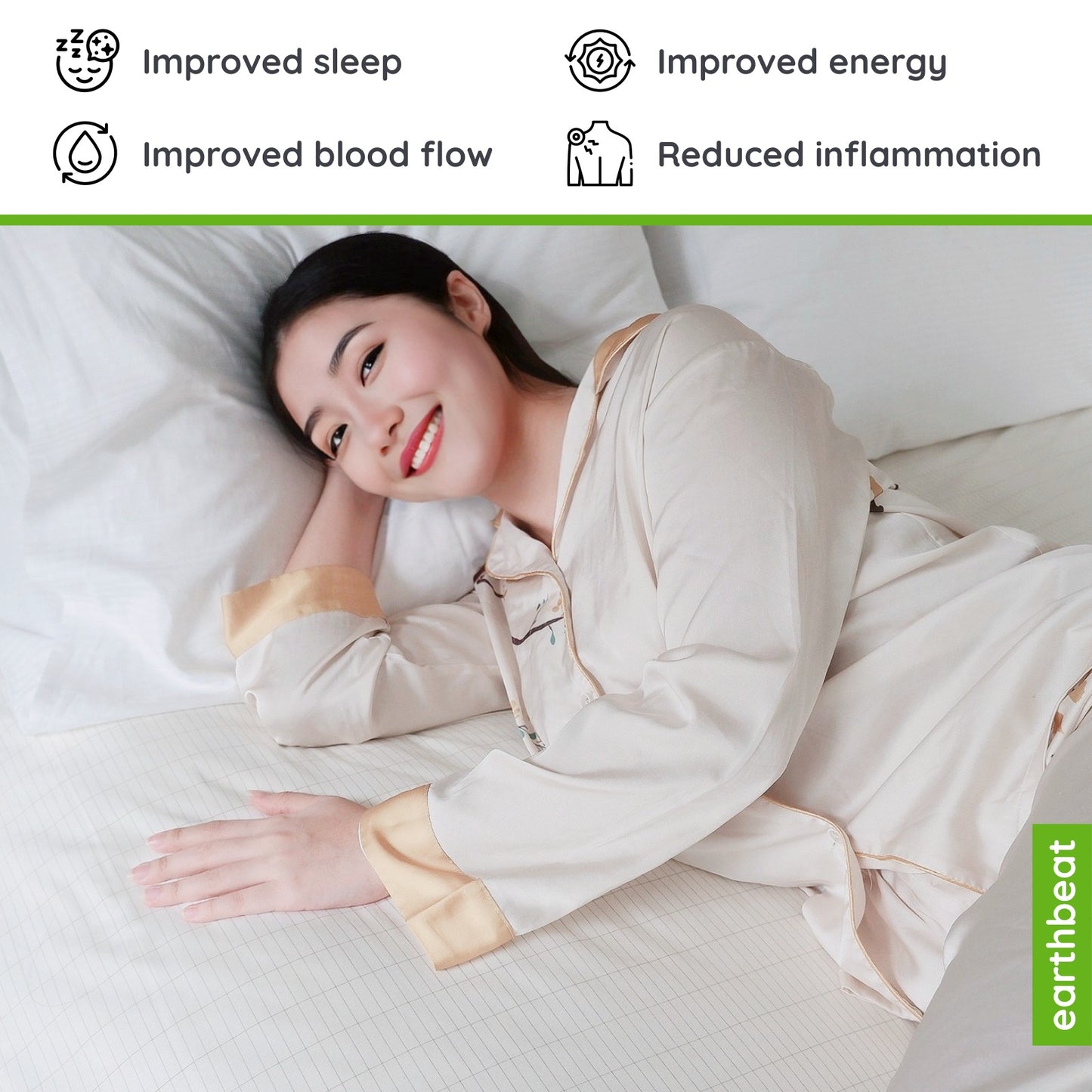 earthbeat Classic Earthing Fitted Sheet