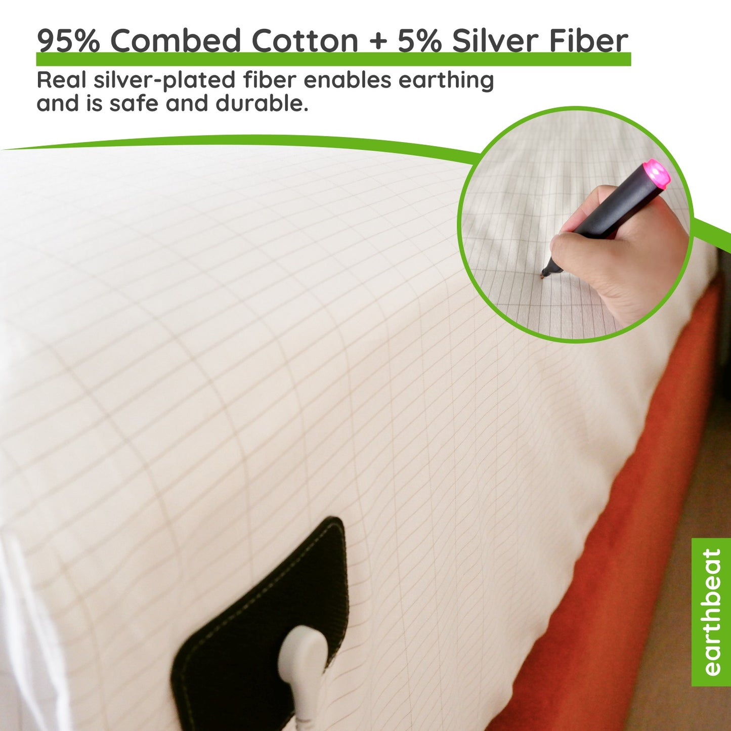 earthbeat Classic Earthing Fitted Sheet