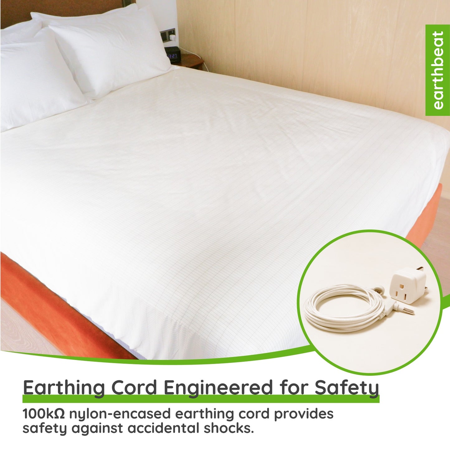 earthbeat Classic Earthing Fitted Sheet