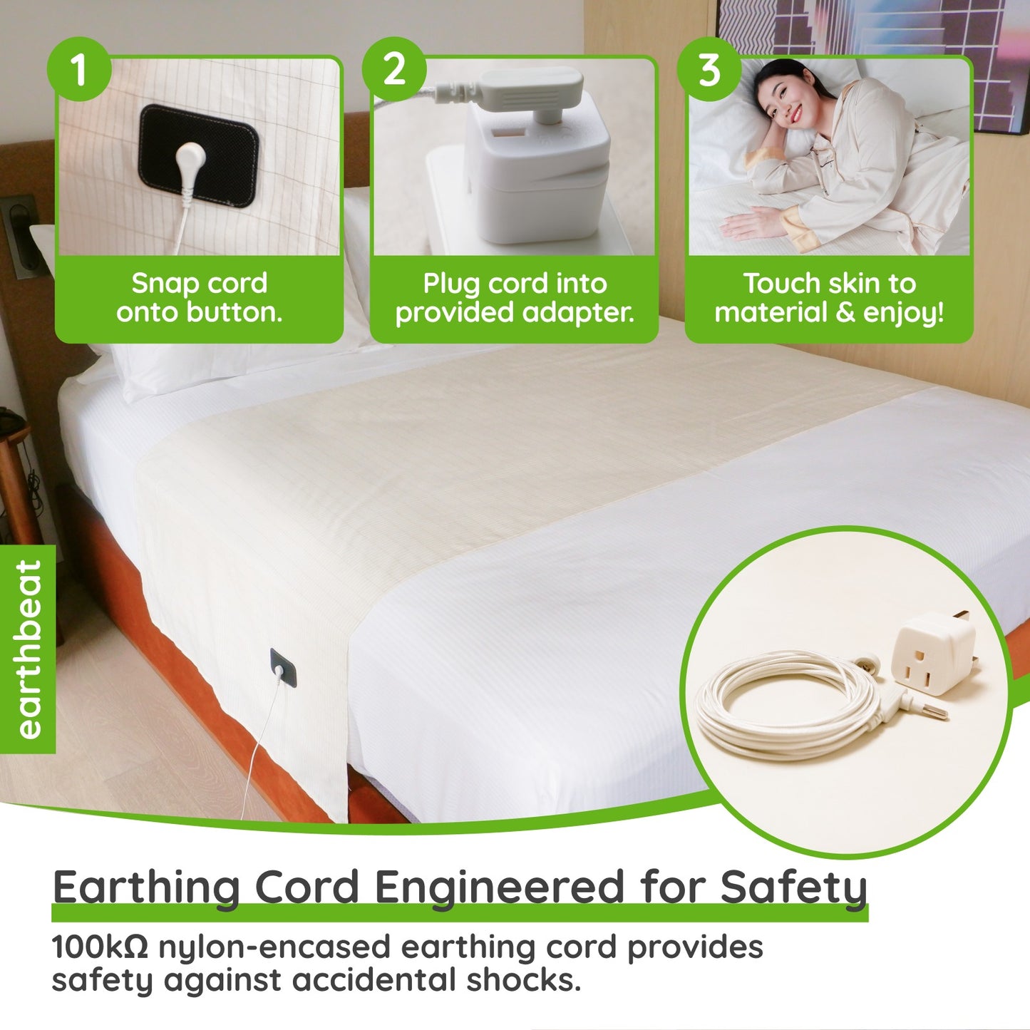 earthbeat Classic Earthing Flat Sheet