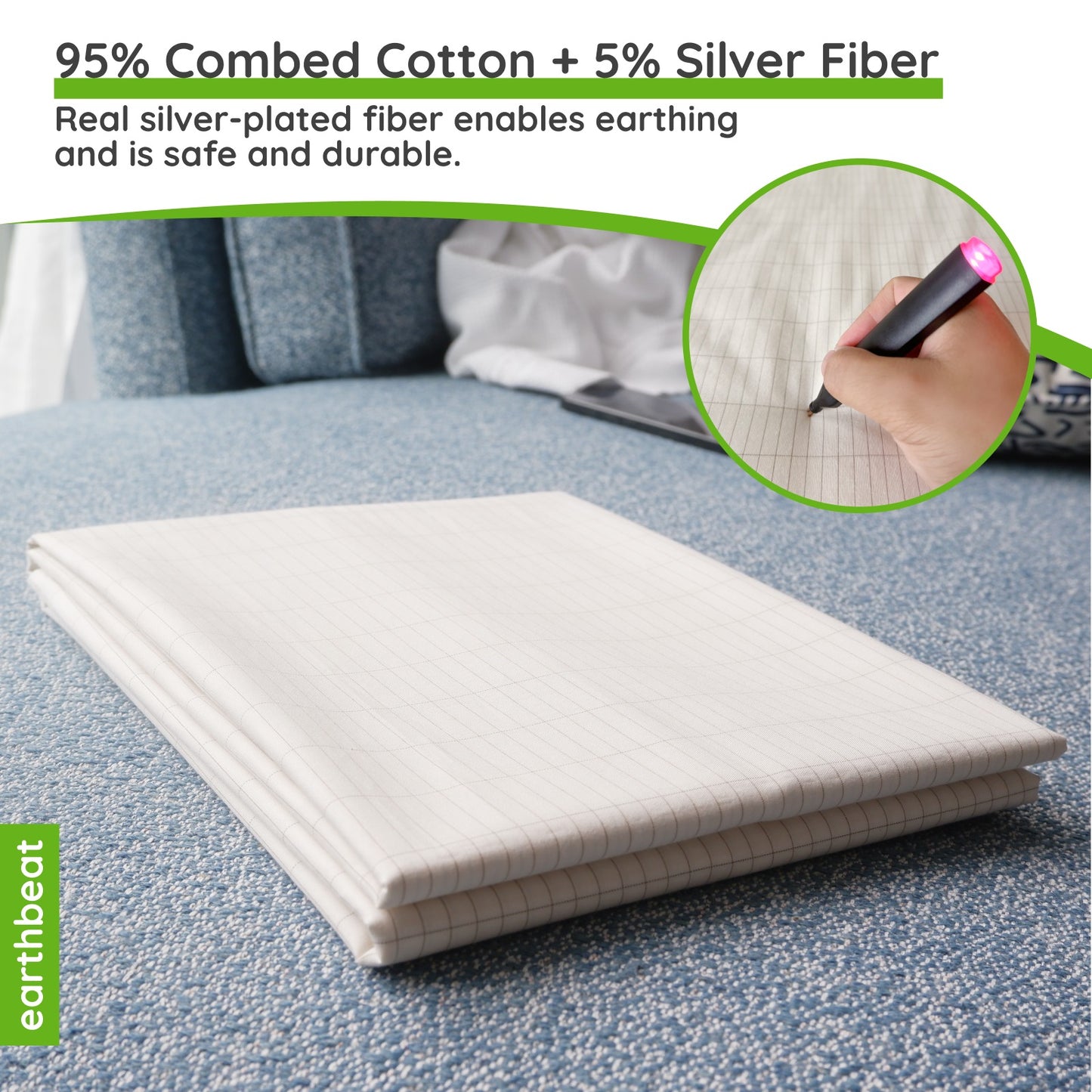 earthbeat Classic Earthing Flat Sheet