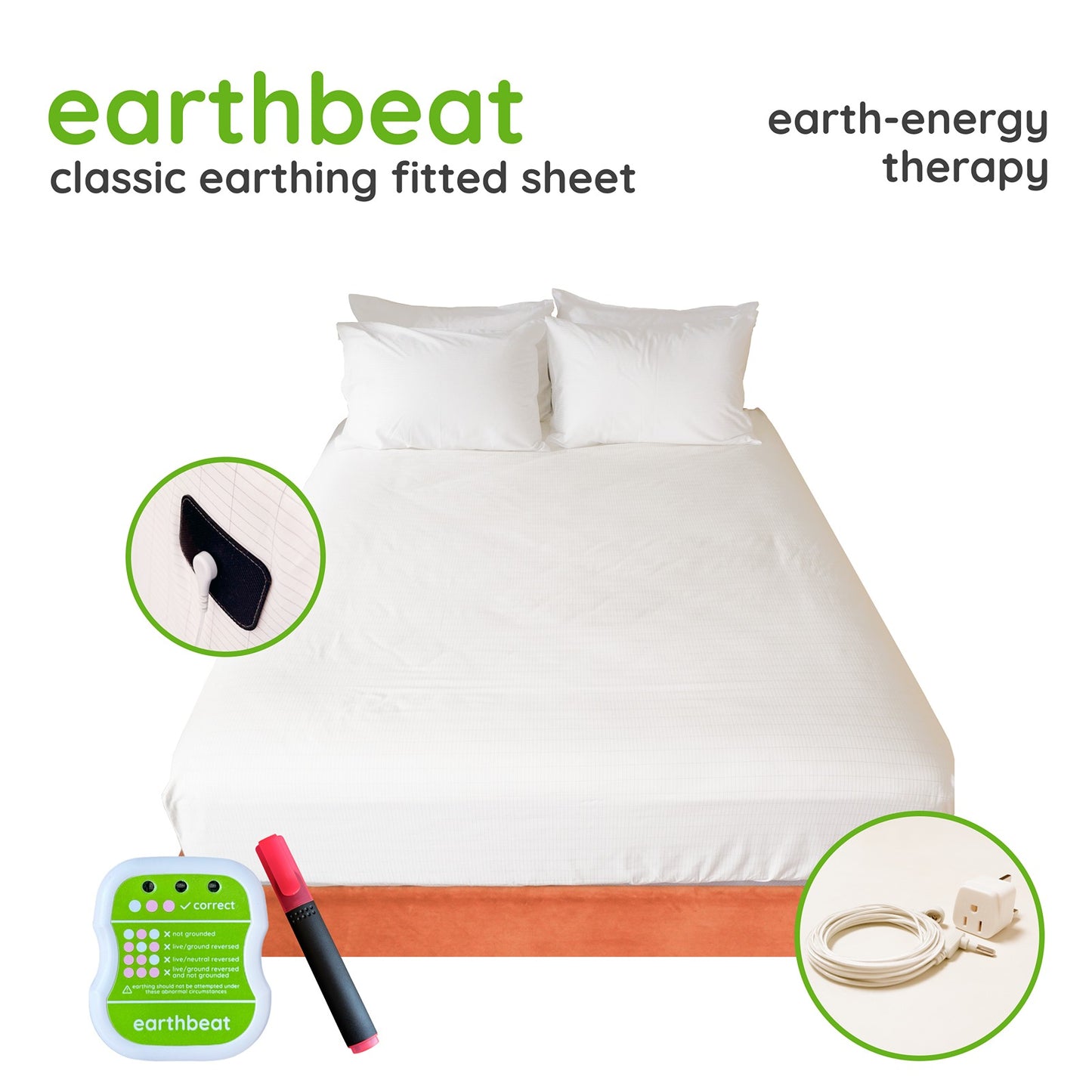 earthbeat Classic Earthing Fitted Sheet